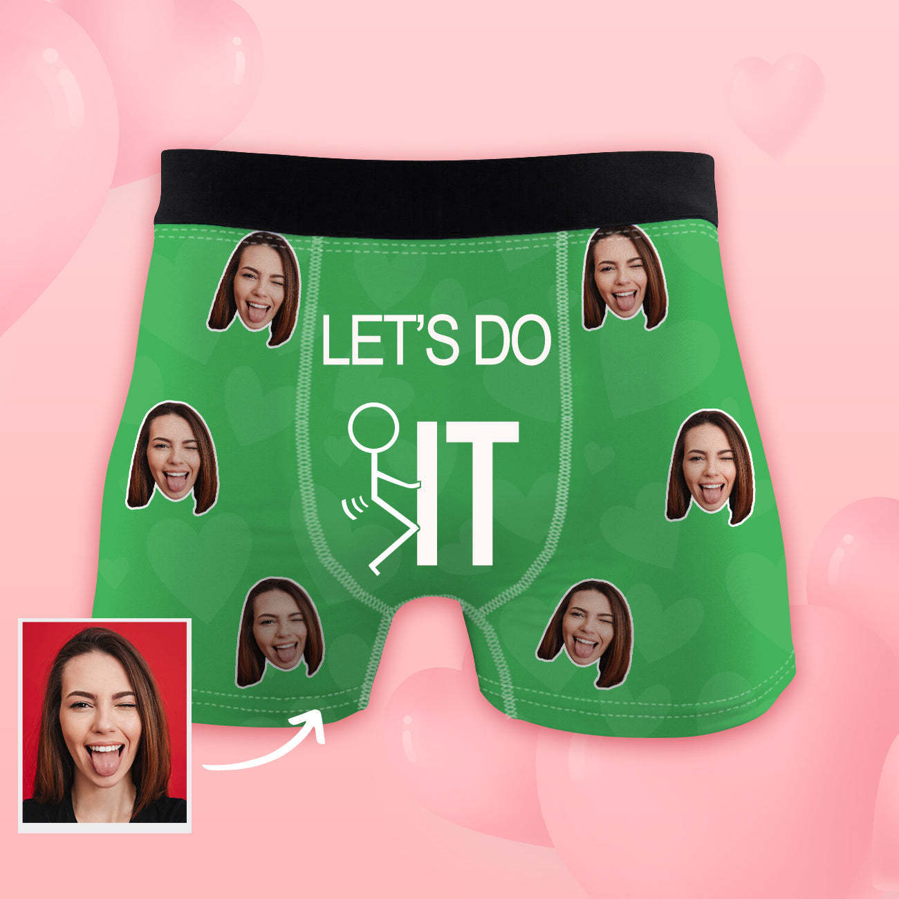 Personalisierte Boxershorts mit Gesicht Personalisierte Shorts mit Foto Paar Geschenk für Ehemann