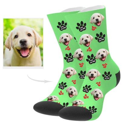 Personalisierte Hundegesicht Socken Hundefoto Auf Den Socken