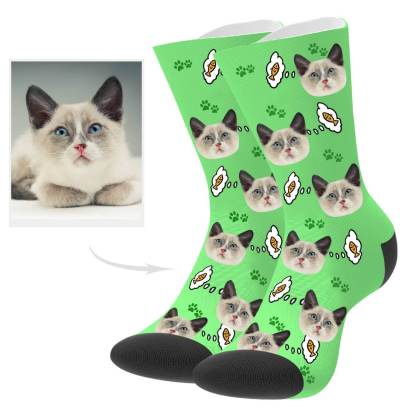 Personalisierte Katzenfoto Socken Geschenk Für Katzenliebhaber
