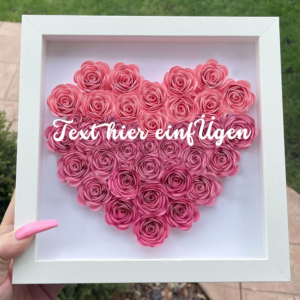 Jahrestagsgeschenk Für Freundin Personalisierte Blumen-Schattenbox Mit