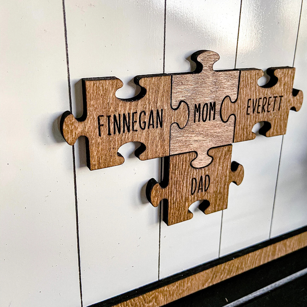 Personalisierte Namens Holzpuzzle Maßgeschneiderte Schilderrahmen Muttertagsgeschenke