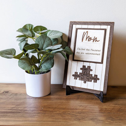 Personalisierte Namens Holzpuzzle Maßgeschneiderte Schilderrahmen Muttertagsgeschenke