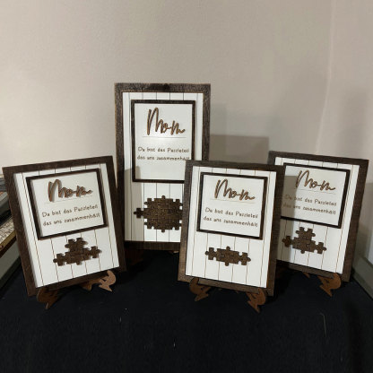 Personalisierte Namens Holzpuzzle Maßgeschneiderte Schilderrahmen Muttertagsgeschenke