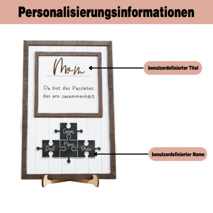 Personalisierte Namens Holzpuzzle Maßgeschneiderte Schilderrahmen Muttertagsgeschenke