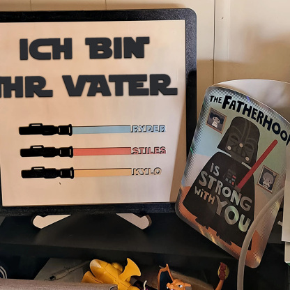Personalisierte Familienschild Aus Holz Mit Kindernamen Ich Bin Ihr Vater Holzrahmen Vatertagsgeschenk