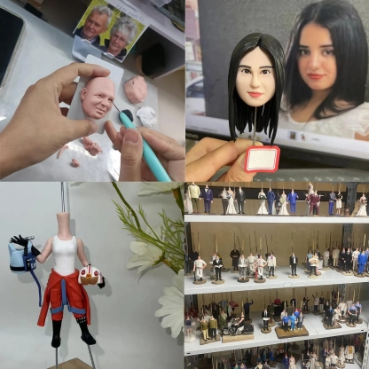 Handgemachte Personalisierte Wackelköpfe Hochzeitspaar Jubiläumsgeschenk