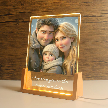 Personalisiertes Foto Cartoon Porträt Nachtlicht Benutzerdefinierte Cartoon Lampe