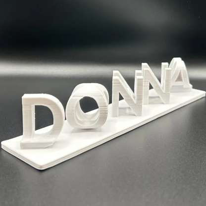 Maßgefertigte Doppelnamen-Illusions-Love 3D Gedruckte Personalisierte Wendeschrift Namensschild Beidseitig Anpassbare Wörterplatte