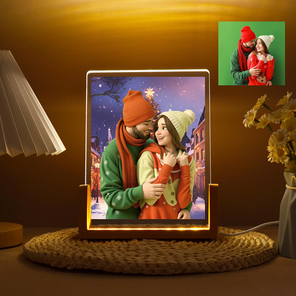 Personalisiertes Foto Cartoon Porträt Nachtlicht Benutzerdefinierte Cartoon Lampe