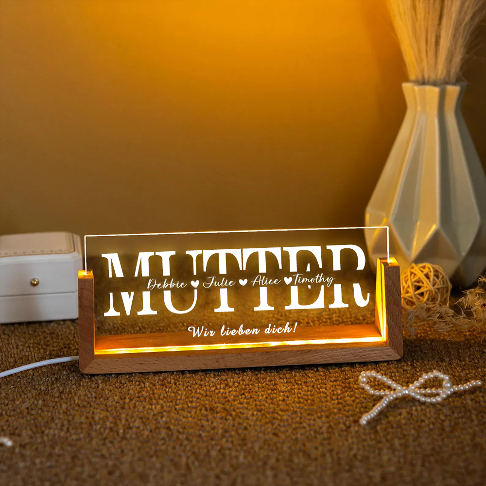 Personalisierte Name Mama Nachtlicht Muttertagsgeschenk Ideen Großmutter Mama Geschenke Geburtstagsgeschenke für Mama