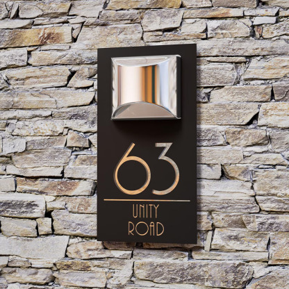 Personalisierte Solar Hausnummernschilder mit LED Beleuchtung Spiegelnummer aus Laserschnitt Wasserdichtes Adressschild Einzugsgeschenk