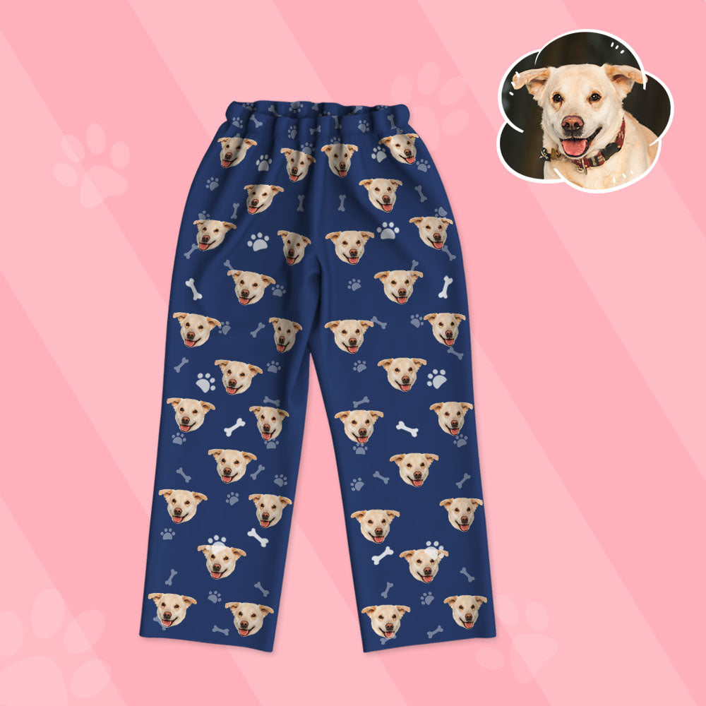 Kinder Schlafanzug mit Hundegesicht Personalisiert Kinder Schlafanzug mit Hunde Foto Geschenk für Kinder