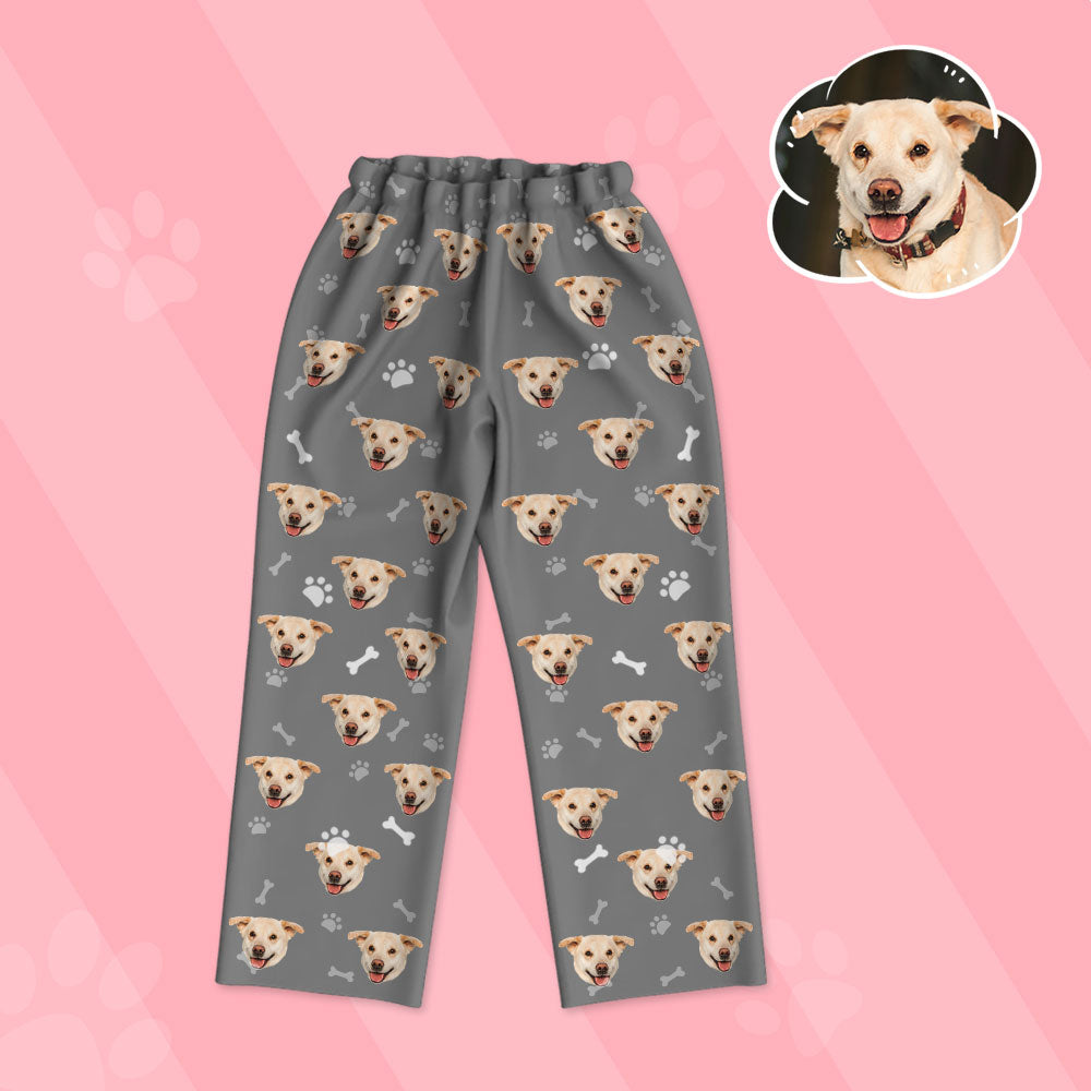 Kinder Schlafanzug mit Hundegesicht Personalisiert Kinder Schlafanzug mit Hunde Foto Geschenk für Kinder