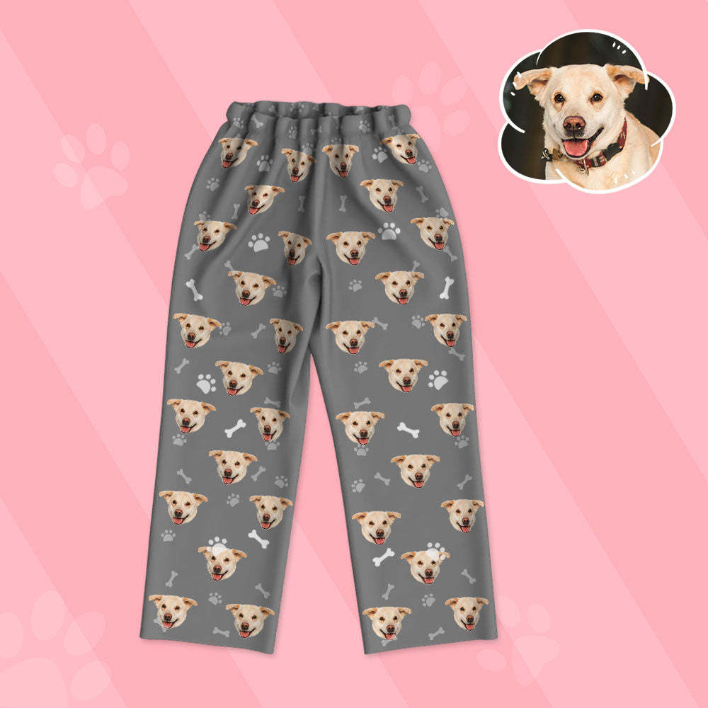 Kinder Schlafanzug mit Hundegesicht Personalisiert Kinder Schlafanzug mit Hunde Foto Geschenk für Kinder