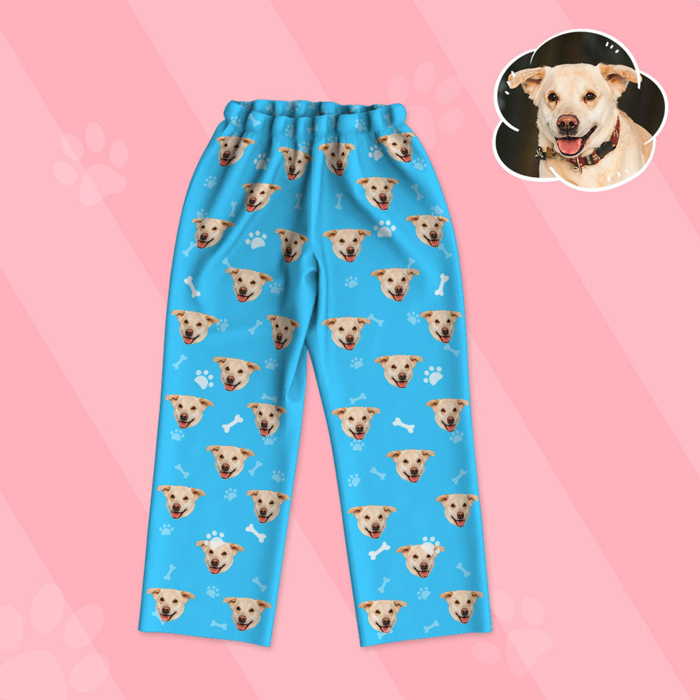 Kinder Schlafanzug mit Hundegesicht Personalisiert Kinder Schlafanzug mit Hunde Foto Geschenk für Kinder