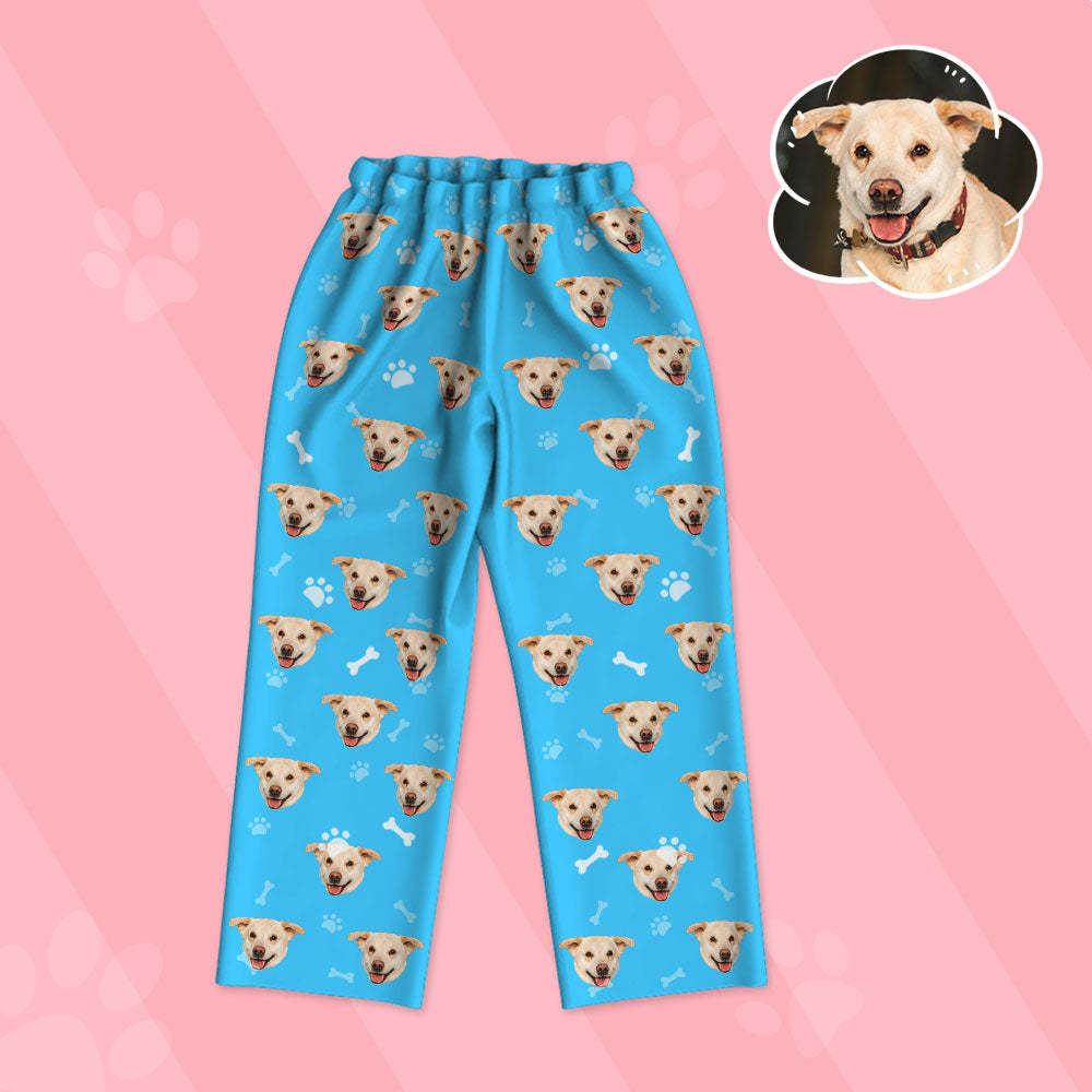 Kinder Schlafanzug mit Hundegesicht Personalisiert Kinder Schlafanzug mit Hunde Foto Geschenk für Kinder