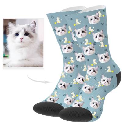 Personalisierte Katzengesicht Socken Geschenk Für Katzenmama