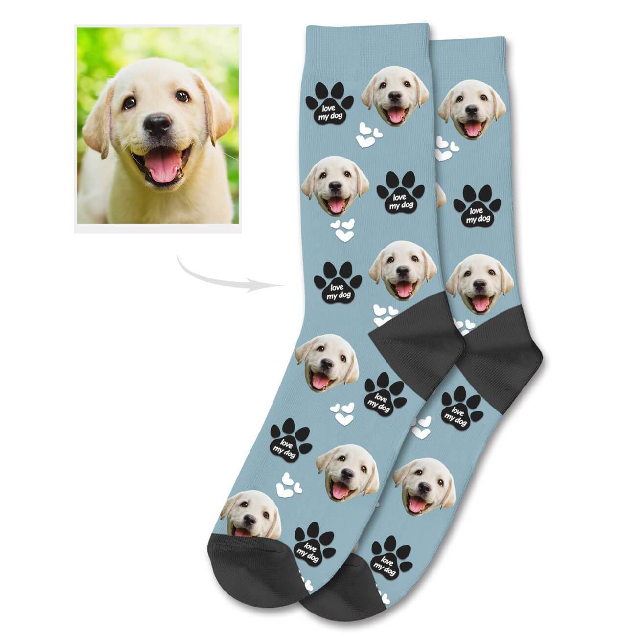 Personalisierte Hundegesicht Socken Hundefoto Auf Den Socken