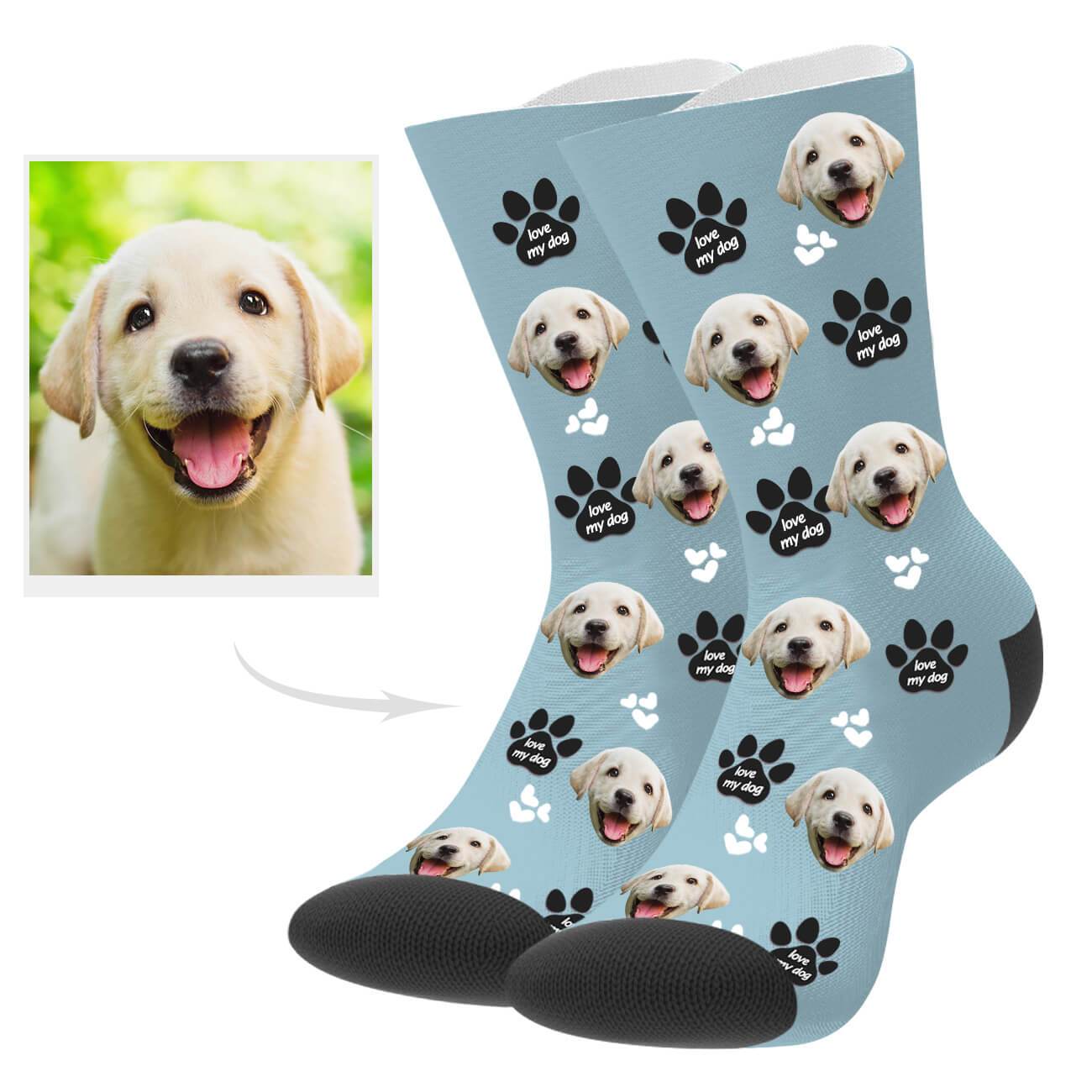 Personalisierte Hundegesicht Socken Hundefoto Auf Den Socken