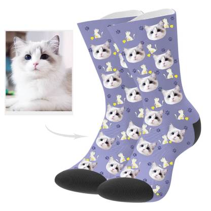 Personalisierte Katzengesicht Socken Geschenk Für Katzenmama