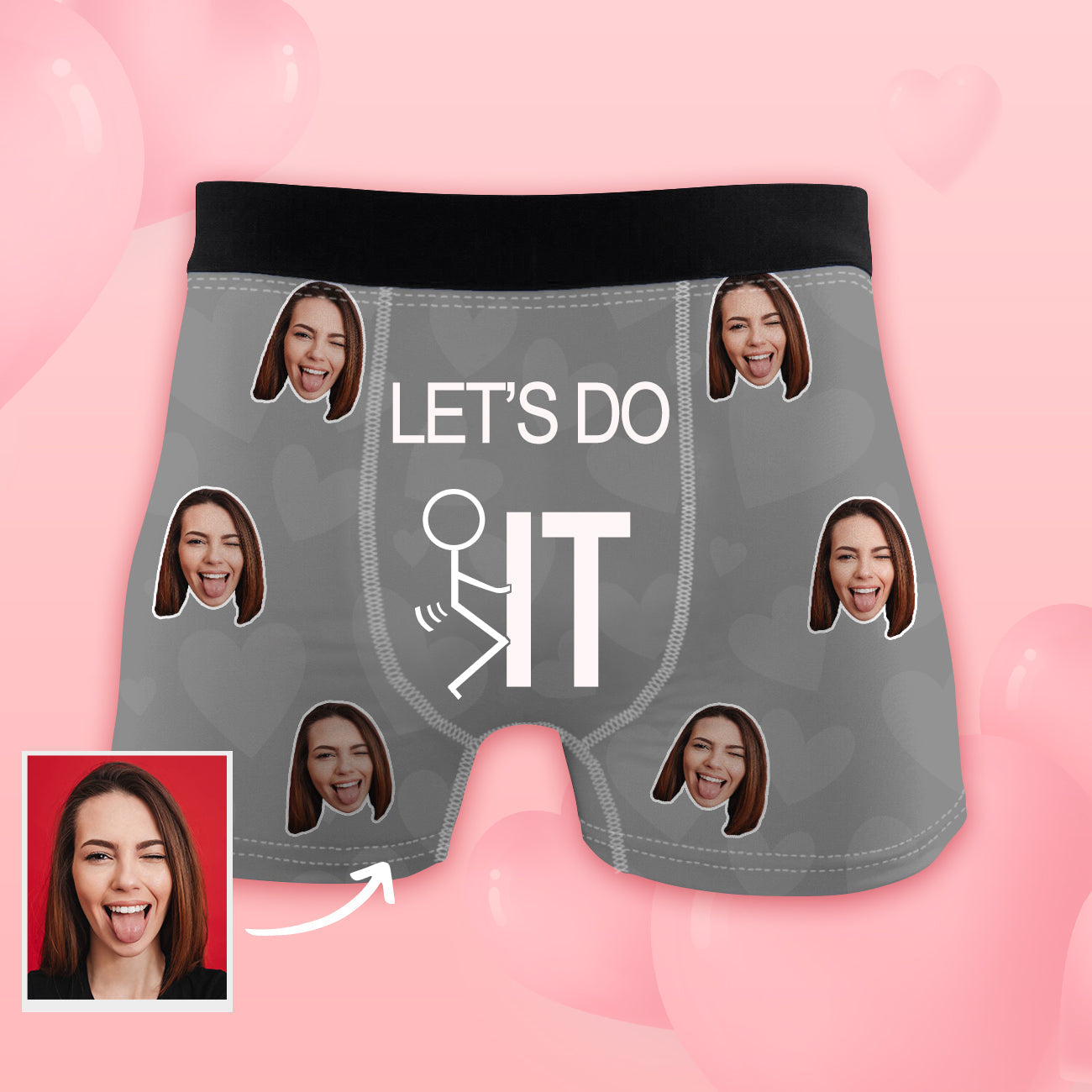 Personalisierte Boxershorts mit Gesicht Personalisierte Shorts mit Foto Paar Geschenk für Ehemann