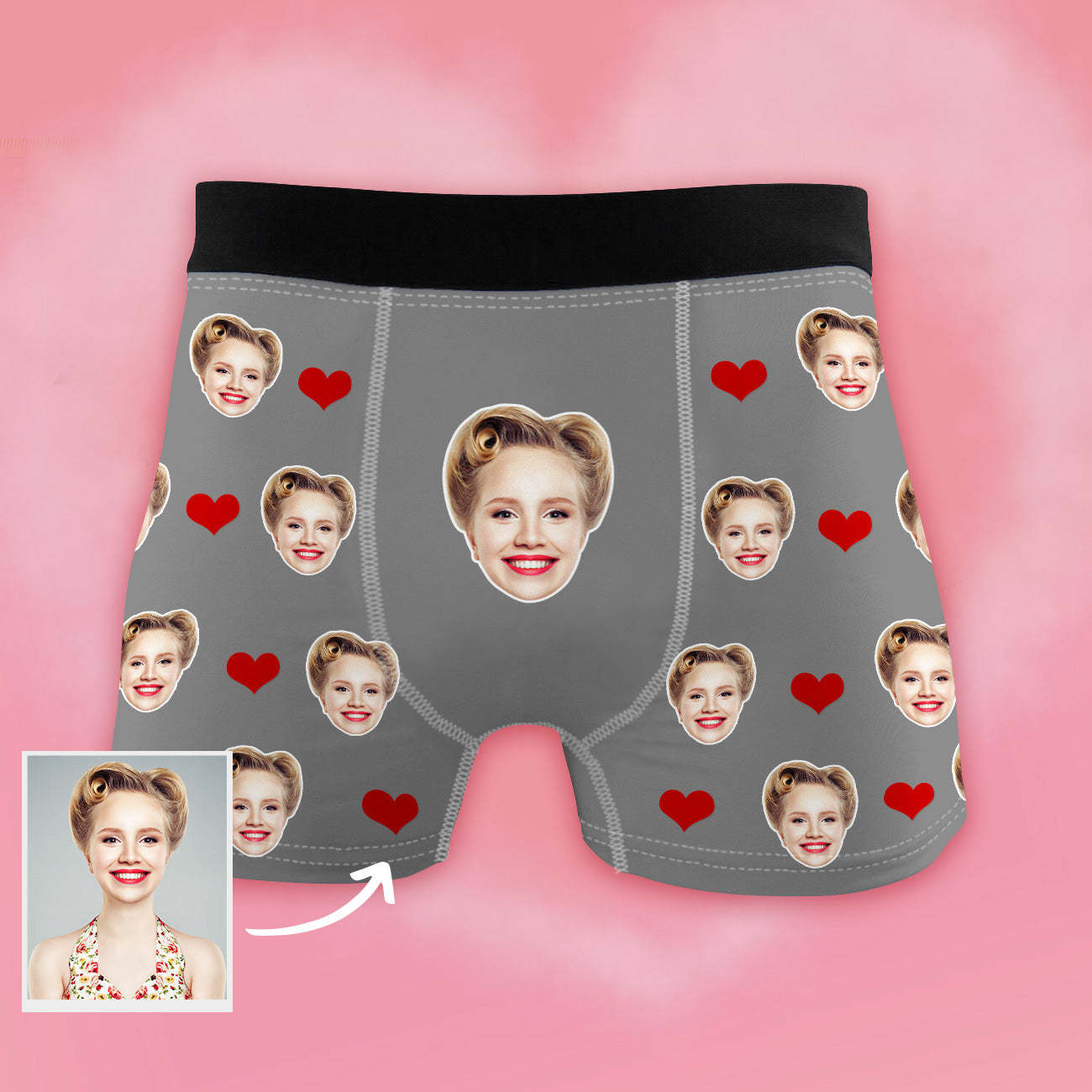 Geschenk für Freund Personalisierte Boxershorts mit Gesicht Weihnachtsgeschenk für Ehemann