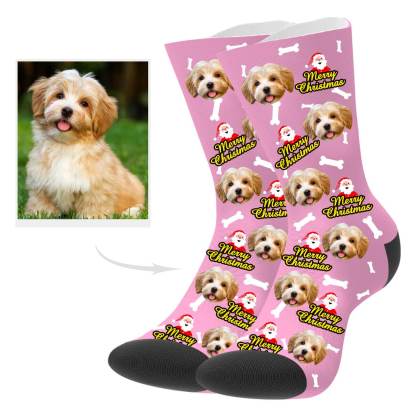 Weihnachtssocken Mit Hundefoto Personalisierte Hund Weihnachtssocken