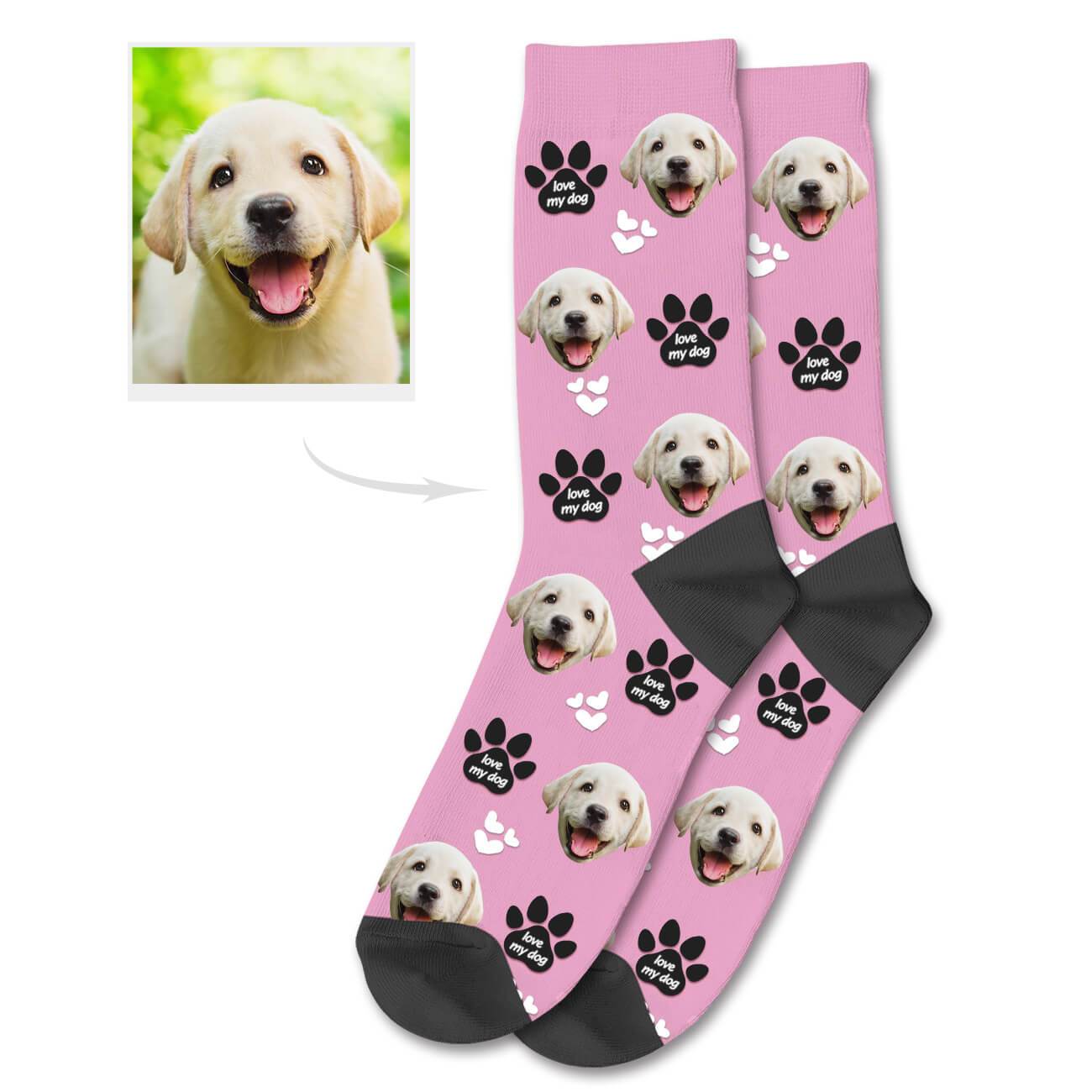 Personalisierte Hundegesicht Socken Hundefoto Auf Den Socken
