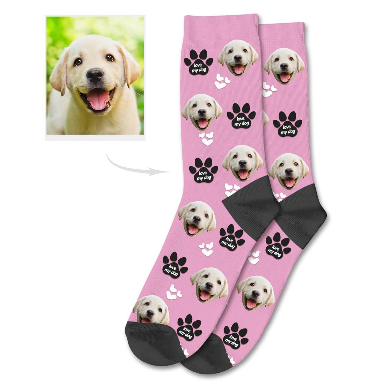 Personalisierte Hundegesicht Socken Hundefoto Auf Den Socken