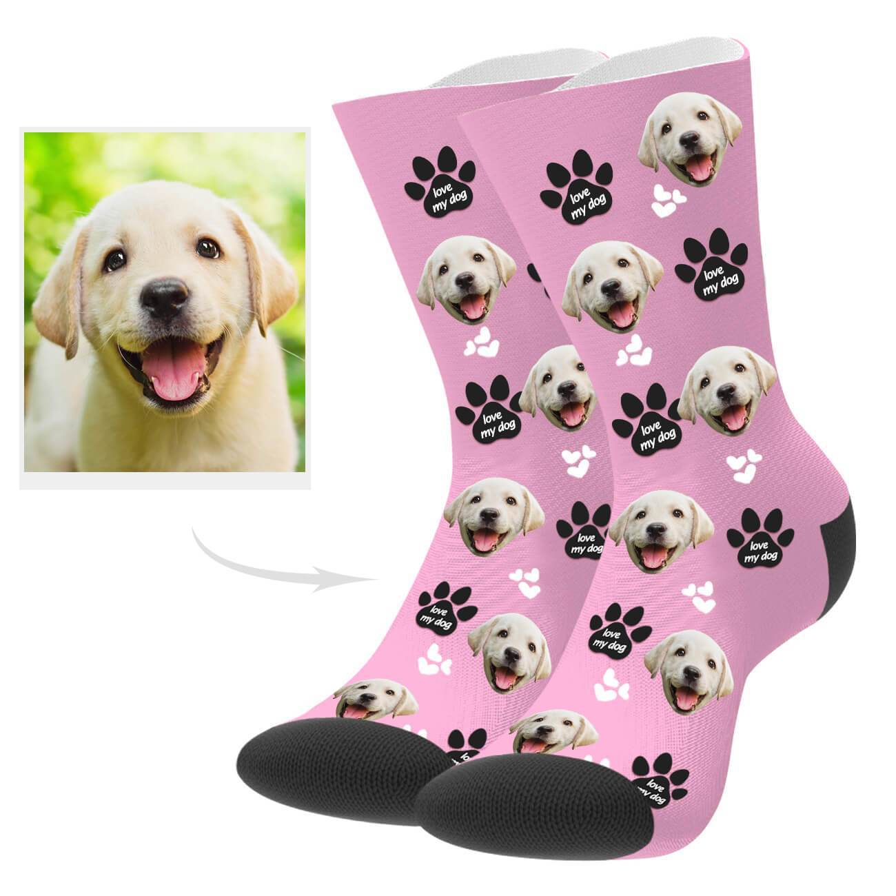Personalisierte Hundegesicht Socken Hundefoto Auf Den Socken