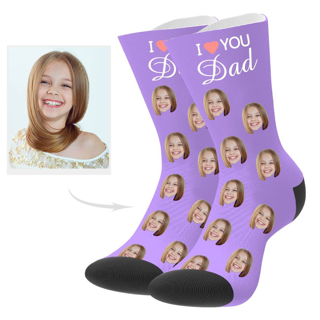 Personalisierte Socken Mit Gesicht Des Vaters Geschenk Zum Vatertag