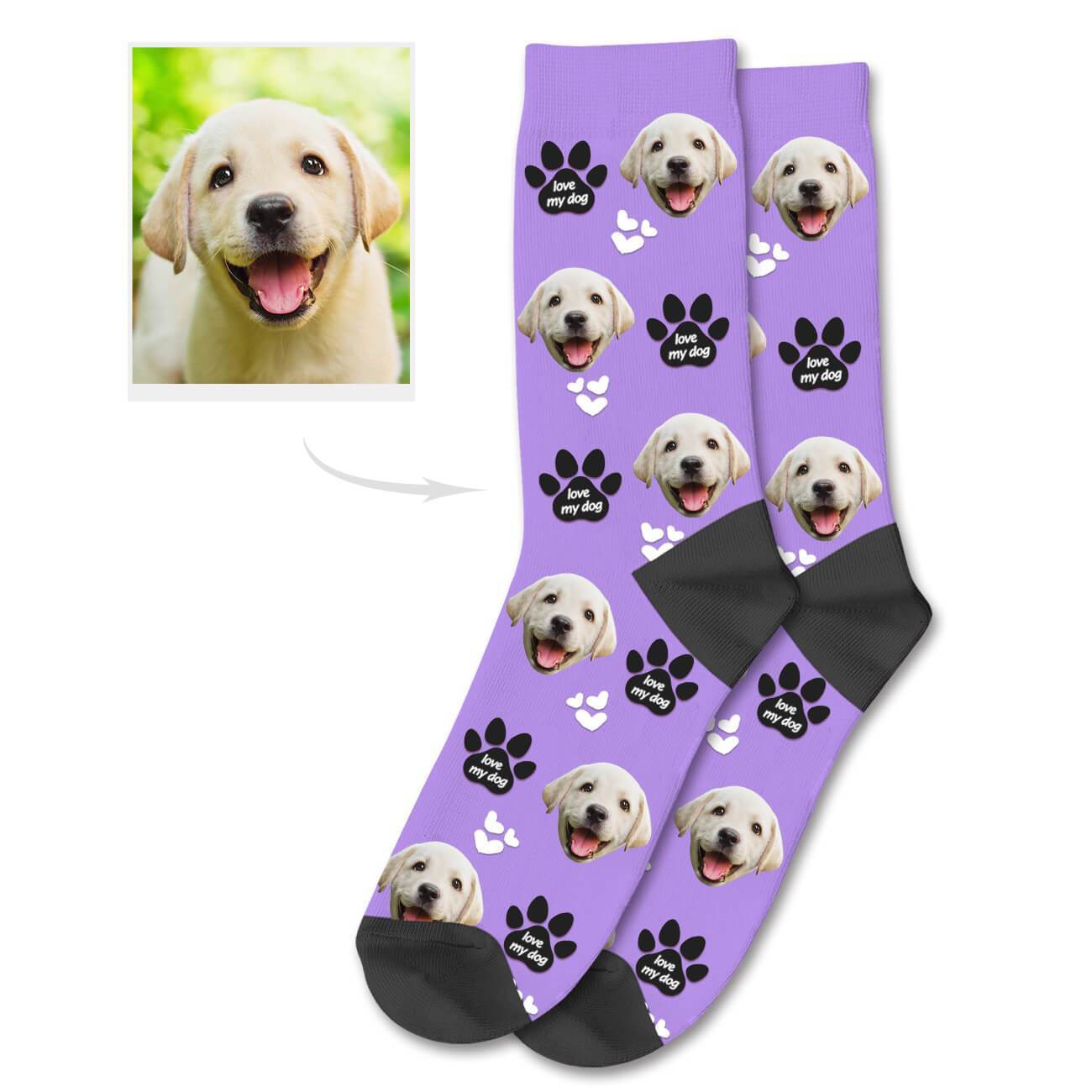 Personalisierte Hundegesicht Socken Hundefoto Auf Den Socken