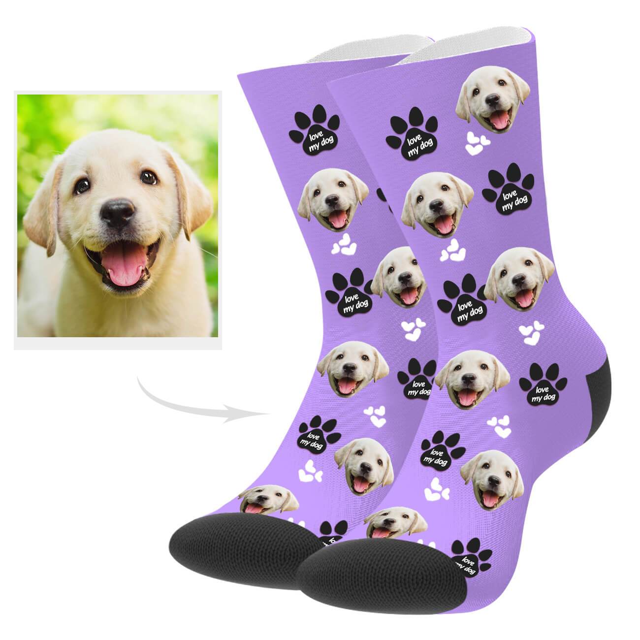 Personalisierte Hundegesicht Socken Hundefoto Auf Den Socken