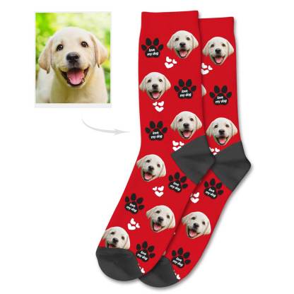 Personalisierte Hundegesicht Socken Hundefoto Auf Den Socken