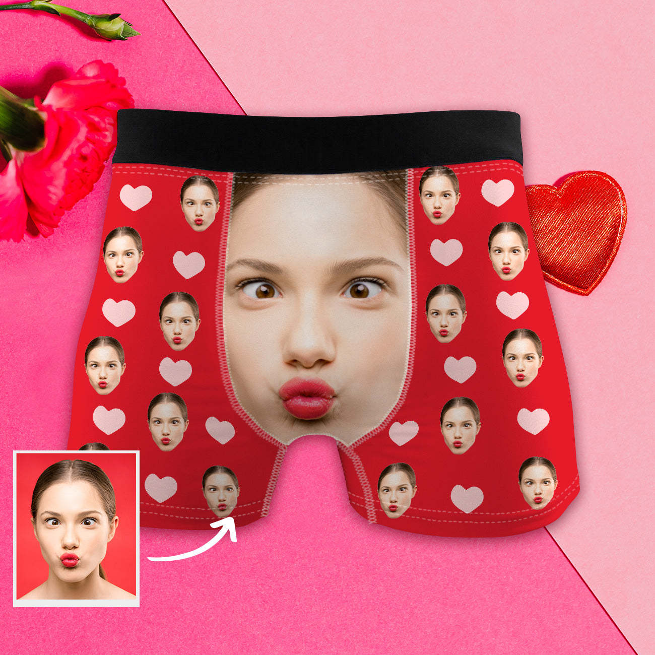 Jubiläumsgeschenk für Ehemann Personalisierte Boxershorts mit Foto