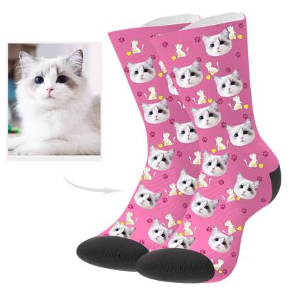 Personalisierte Katzengesicht Socken Geschenk Für Katzenmama