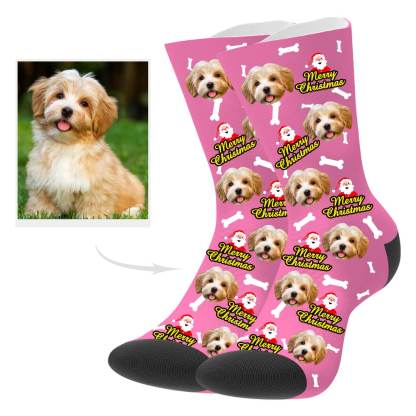 Weihnachtssocken Mit Hundefoto Personalisierte Hund Weihnachtssocken