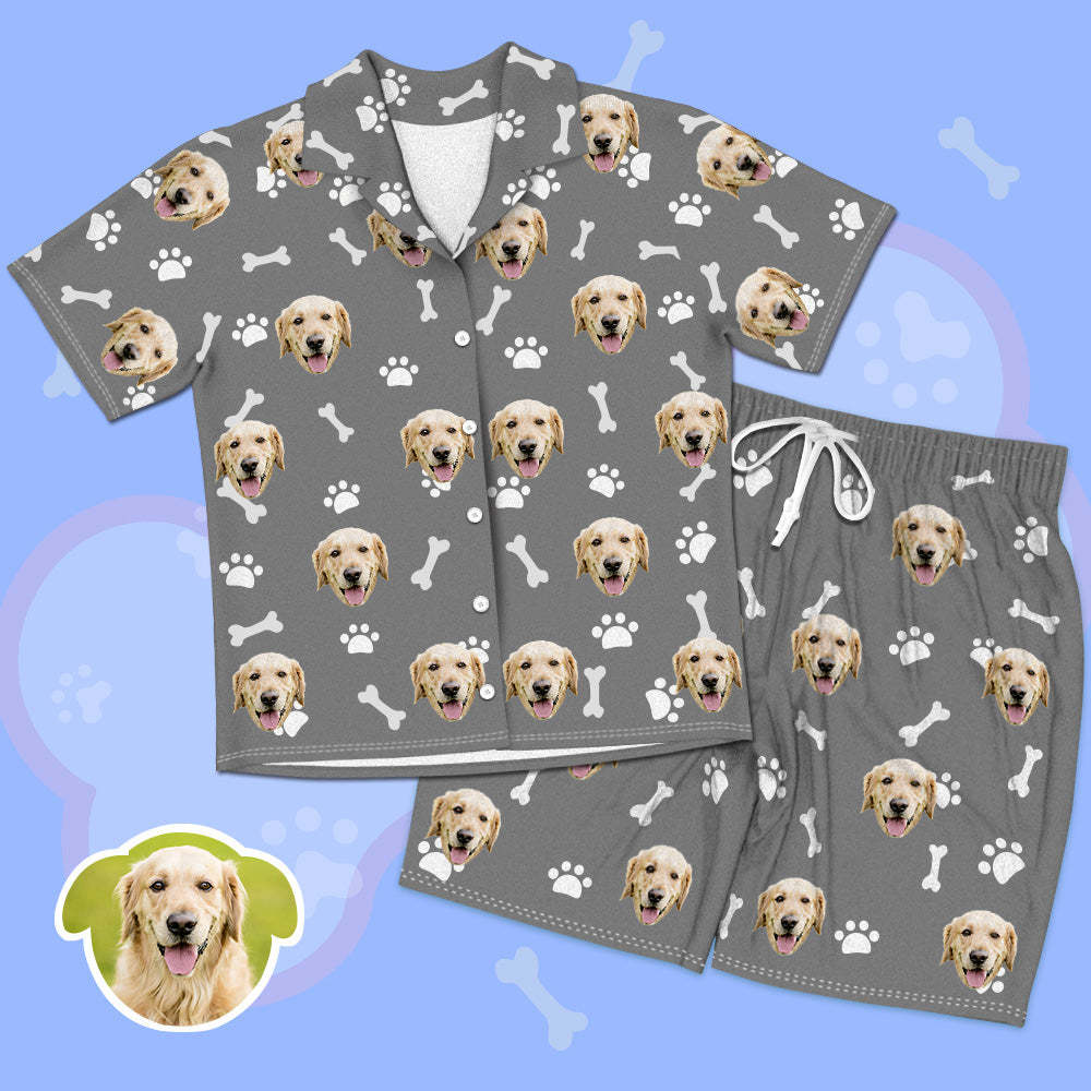 Personalisierte Hund Gesicht Kurzarm Pyjamas Custom Hund Foto Pyjamas Kurze Hund Pyjamas