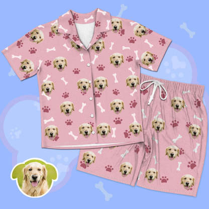 Geschenk Für Hundevater Hundemutter Custom Hundegesicht Kurzarm Sommer Pyjamas Geschenke Für Paare Lustige Geschenke