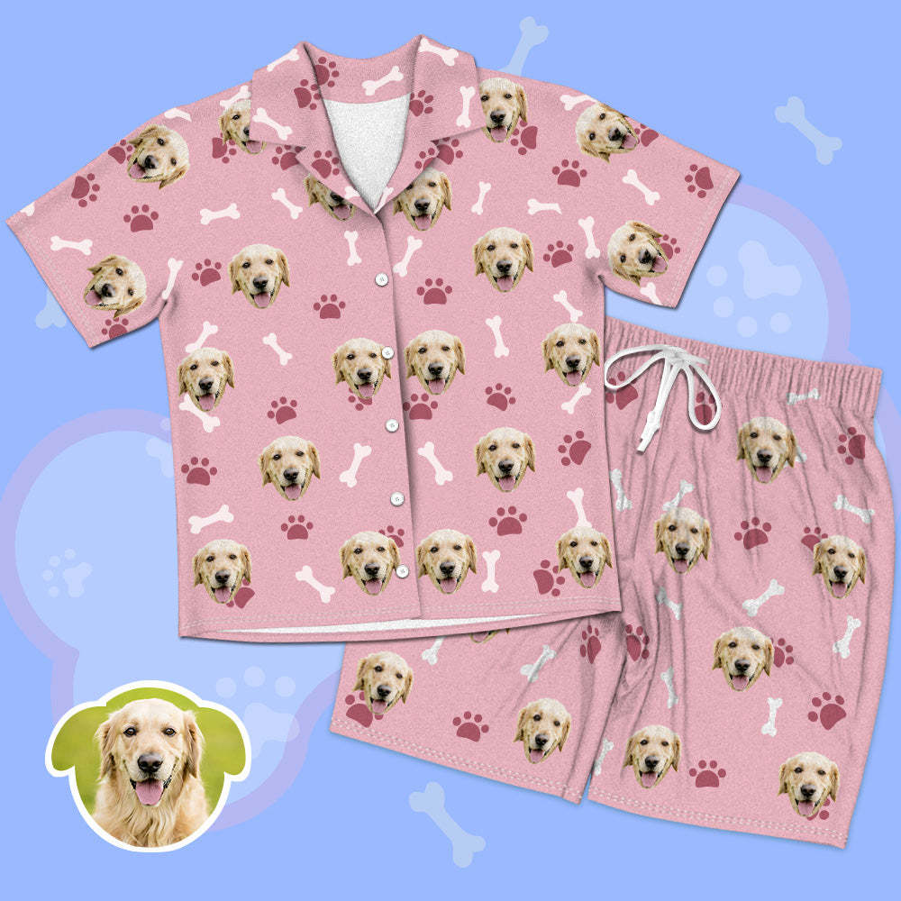 Personalisierte Hund Gesicht Kurzarm Pyjamas Custom Hund Foto Pyjamas Kurze Hund Pyjamas