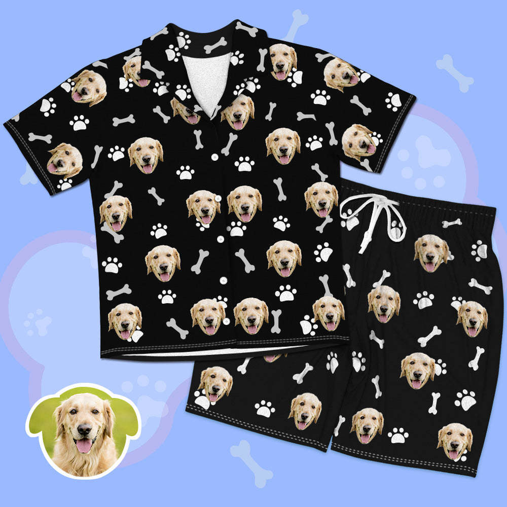 Geschenk Für Hundevater Hundemutter Custom Hundegesicht Kurzarm Sommer Pyjamas Geschenke Für Paare Lustige Geschenke