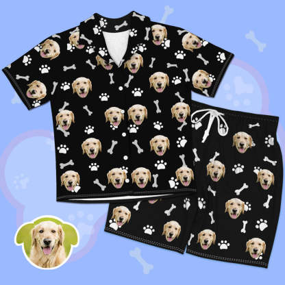 Personalisierte Hund Gesicht Kurzarm Pyjamas Custom Hund Foto Pyjamas Kurze Hund Pyjamas