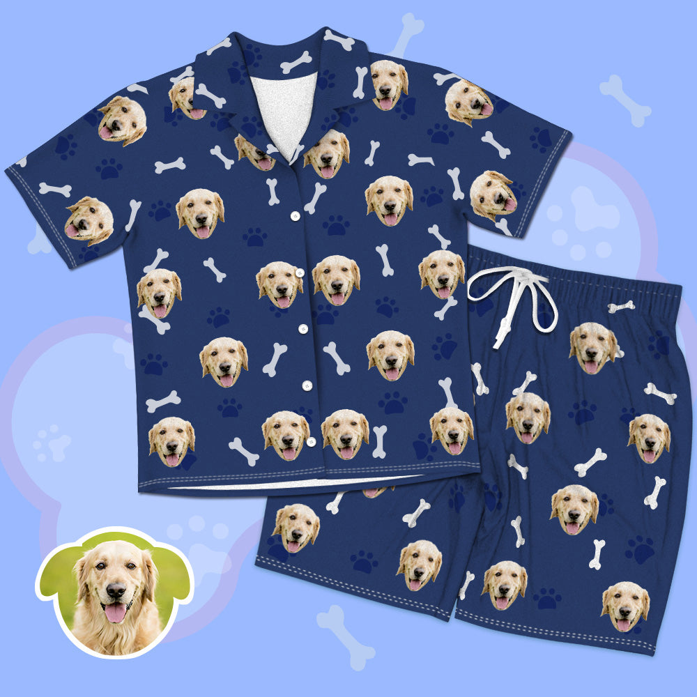 Geschenk Für Hundevater Hundemutter Custom Hundegesicht Kurzarm Sommer Pyjamas Geschenke Für Paare Lustige Geschenke