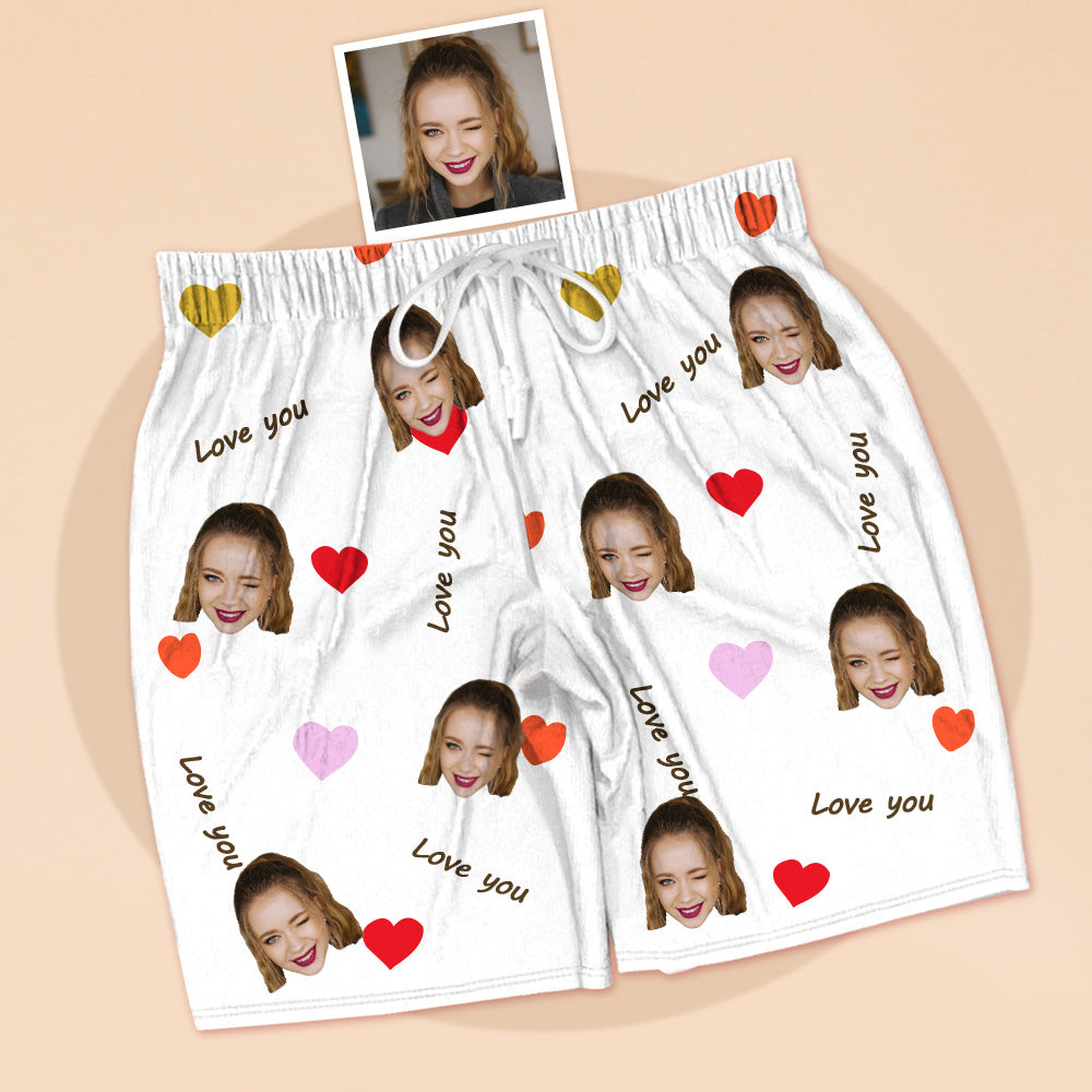 Personalisierte Lover Gesicht Kurzarm Pyjamas Custom Foto Pyjamas Kurzarm Pyjamas Für Liebhaber