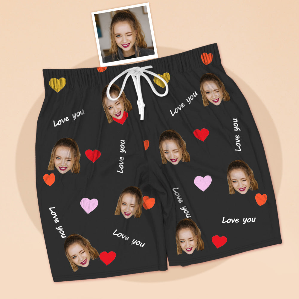 Personalisierte Lover Gesicht Kurzarm Pyjamas Custom Foto Pyjamas Kurzarm Pyjamas Für Liebhaber