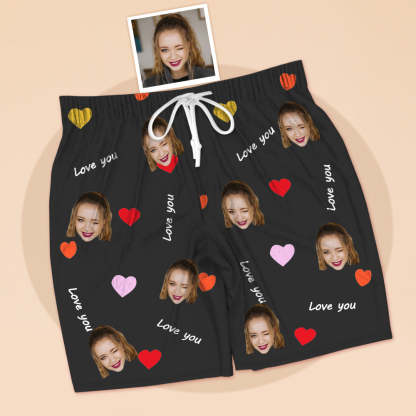 Personalisierte Lover Gesicht Kurzarm Pyjamas Custom Foto Pyjamas Kurzarm Pyjamas Für Liebhaber