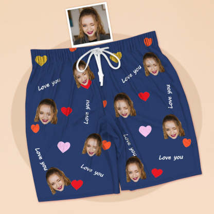 Personalisierte Lover Gesicht Kurzarm Pyjamas Custom Foto Pyjamas Kurzarm Pyjamas Für Liebhaber