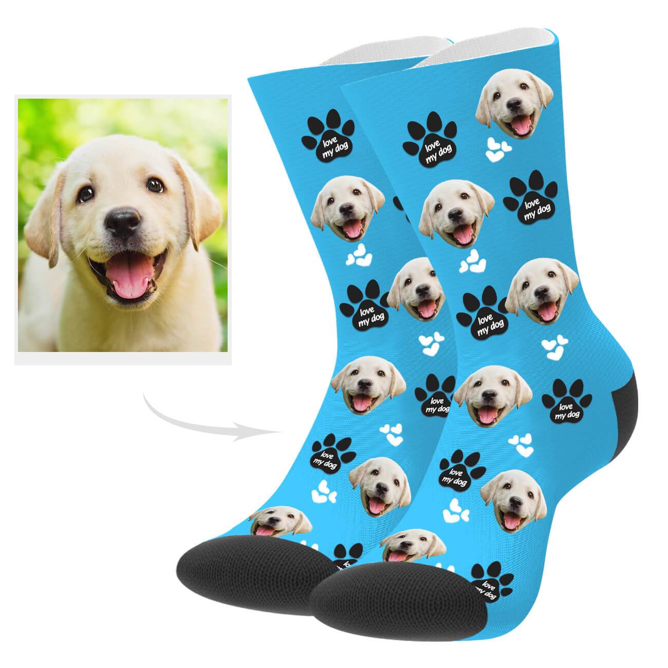 Personalisierte Hundegesicht Socken Hundefoto Auf Den Socken