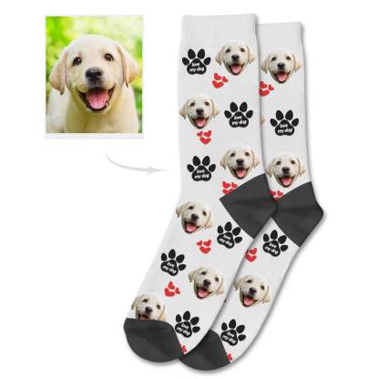 Personalisierte Hundegesicht Socken Hundefoto Auf Den Socken