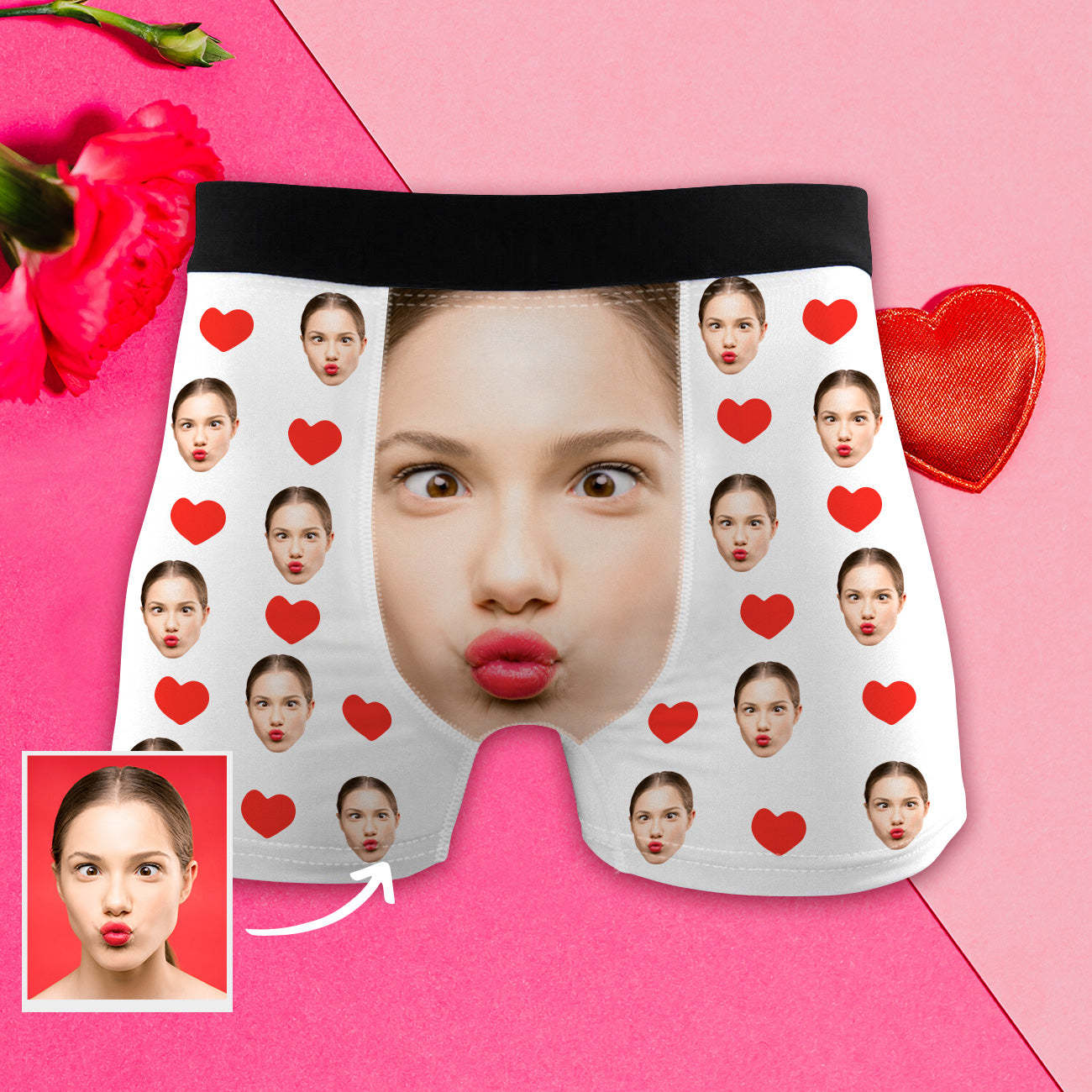 Jubiläumsgeschenk für Ehemann Personalisierte Boxershorts mit Foto